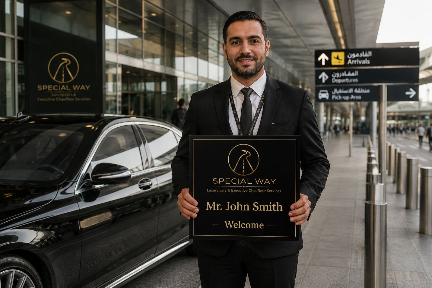 Airport meet & assist with name board