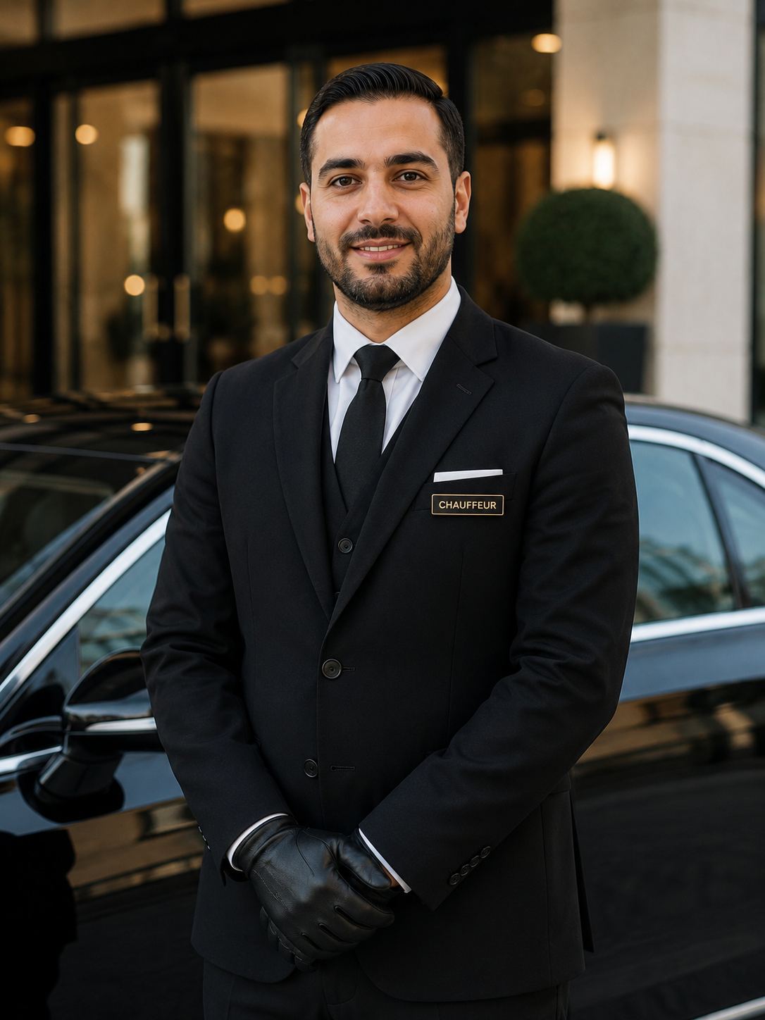 Chauffeur in uniform, portrait