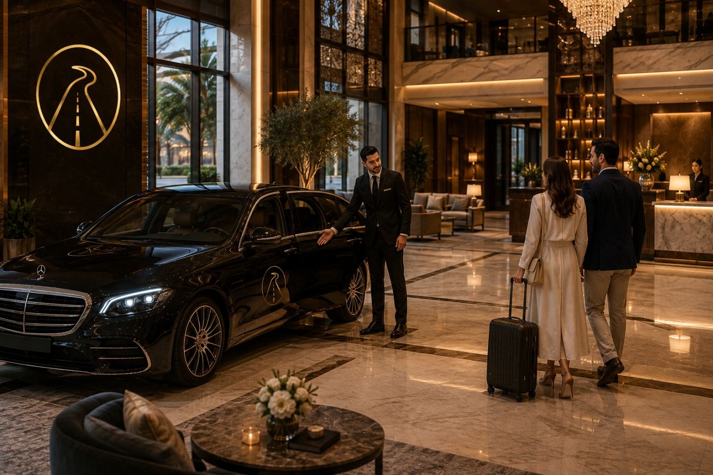 luxury hotel lobby or suite